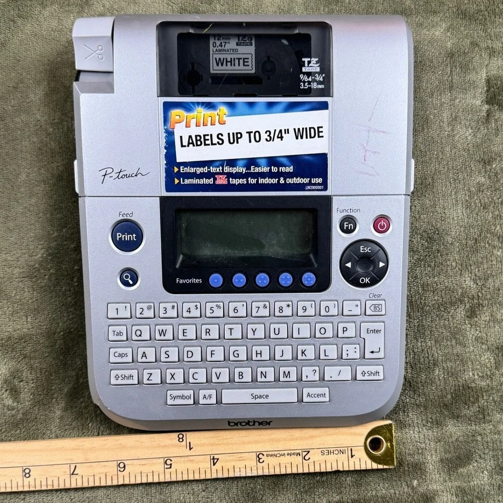 Brother P-Touch PT-1880 Label Maker Silver Handheld Desktop Printer TZ Tape